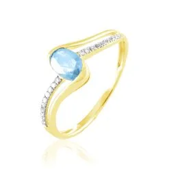 Histoire D'Or Bague Anja Or Jaune Topaze Et Diamant