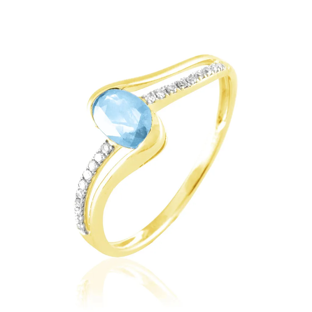Histoire D'Or Bague Anja Or Jaune Topaze Et Diamant