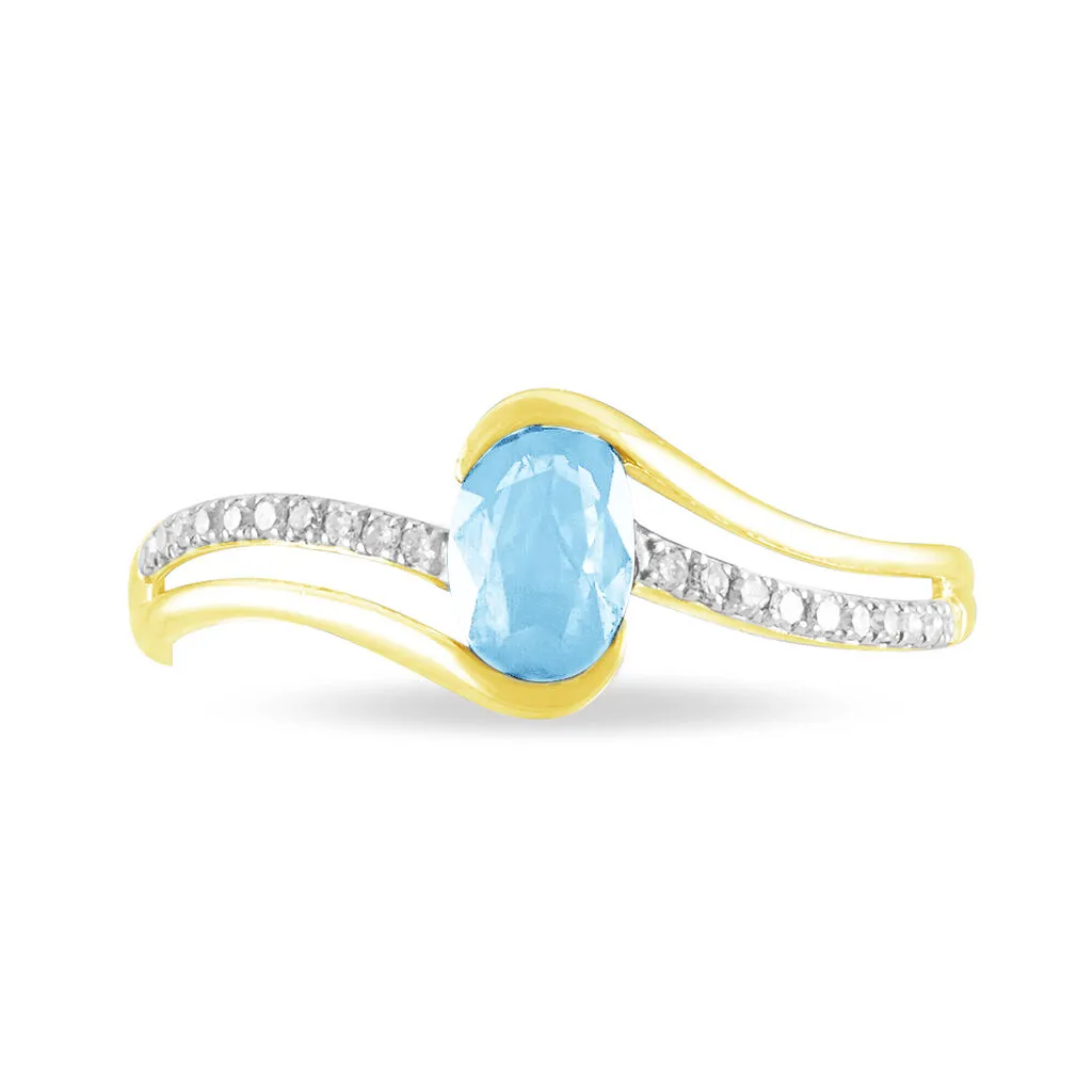 Histoire D'Or Bague Anja Or Jaune Topaze Et Diamant – Image 2