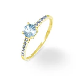 Histoire D'Or Bague Manon Or Jaune Topaze Et Oxyde De Zirconium
