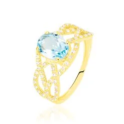 Histoire D'Or Bague Tina Or Jaune Topaze Et Oxyde De Zirconium