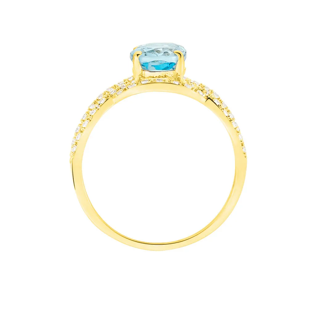 Histoire D'Or Bague Tina Or Jaune Topaze Et Oxyde De Zirconium – Image 3