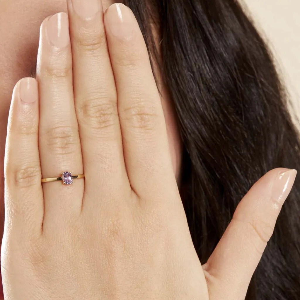 Histoire D'Or Bague Lily Or Jaune Amethyste – Image 6