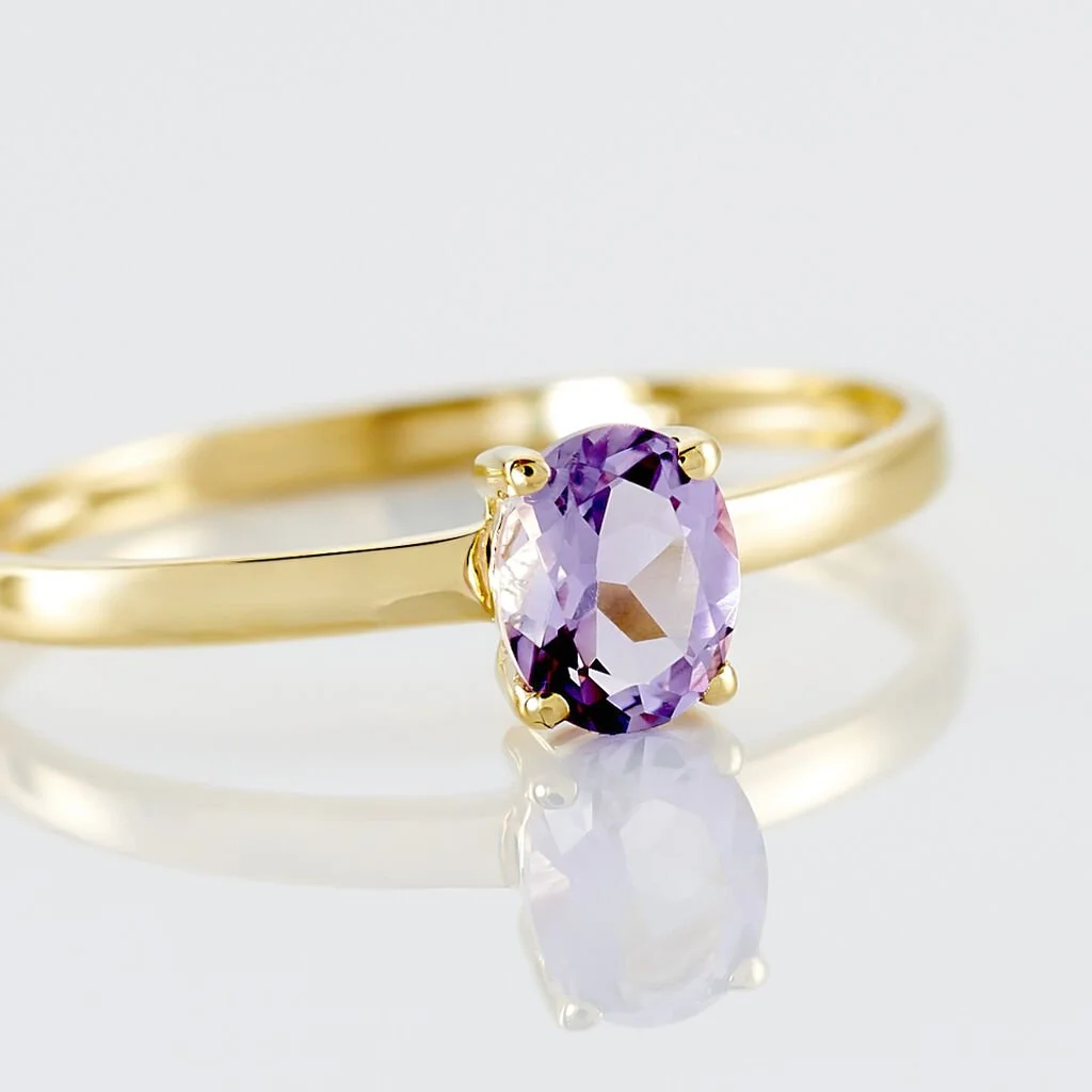 Histoire D'Or Bague Lily Or Jaune Amethyste – Image 4