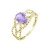 Histoire D'Or Bague Tina Or Jaune Amethyste Et Oxyde De Zirconium