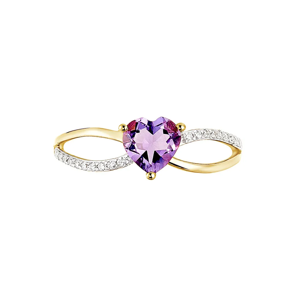 Histoire D'Or Bague Bertille Or Jaune Amethyste Et Oxyde De Zirconium – Image 2