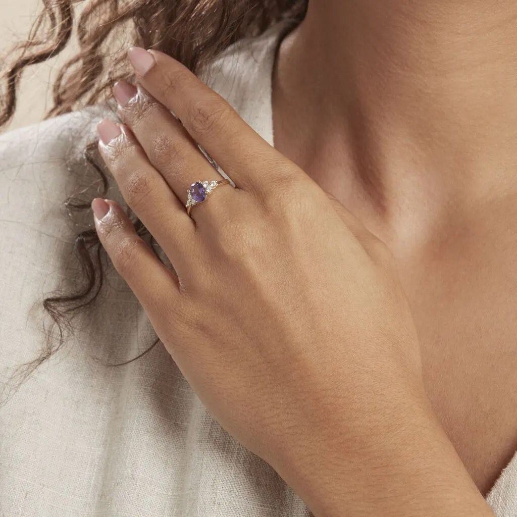 Histoire D'Or Bague Anaid Or Jaune Amethyste Et Oxyde De Zirconium – Image 5