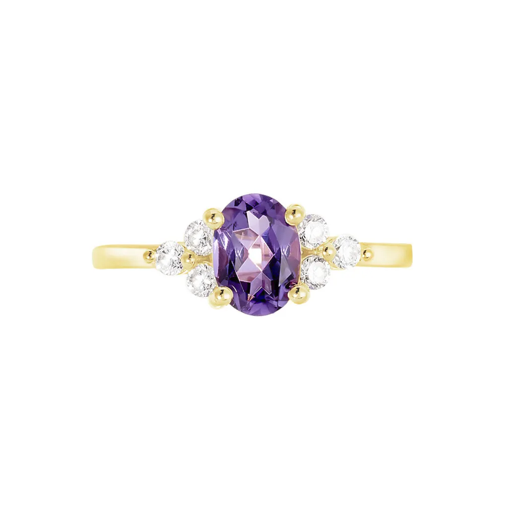 Histoire D'Or Bague Anaid Or Jaune Amethyste Et Oxyde De Zirconium – Image 2