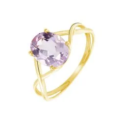Histoire D'Or Bague Solitaire Armaelle Or Jaune Amethyste