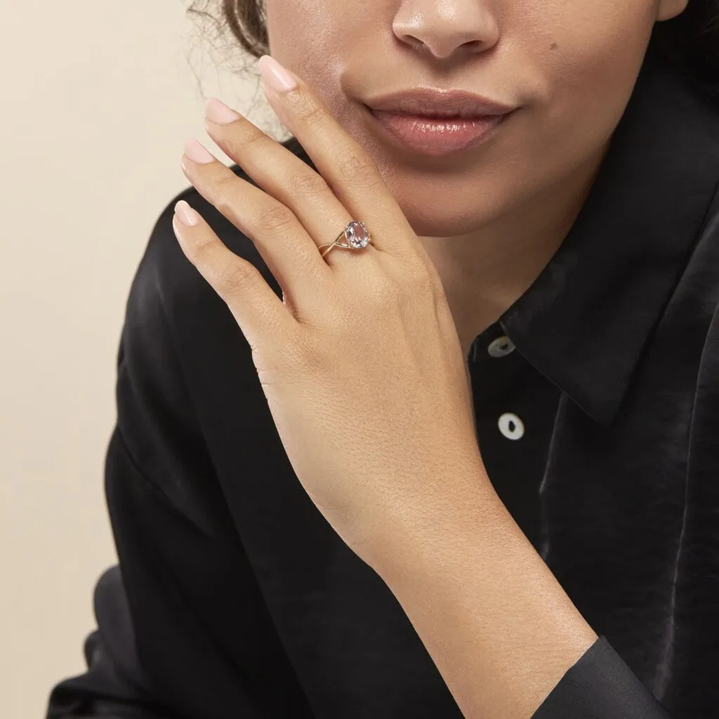 Histoire D'Or Bague Solitaire Armaelle Or Jaune Amethyste – Image 5