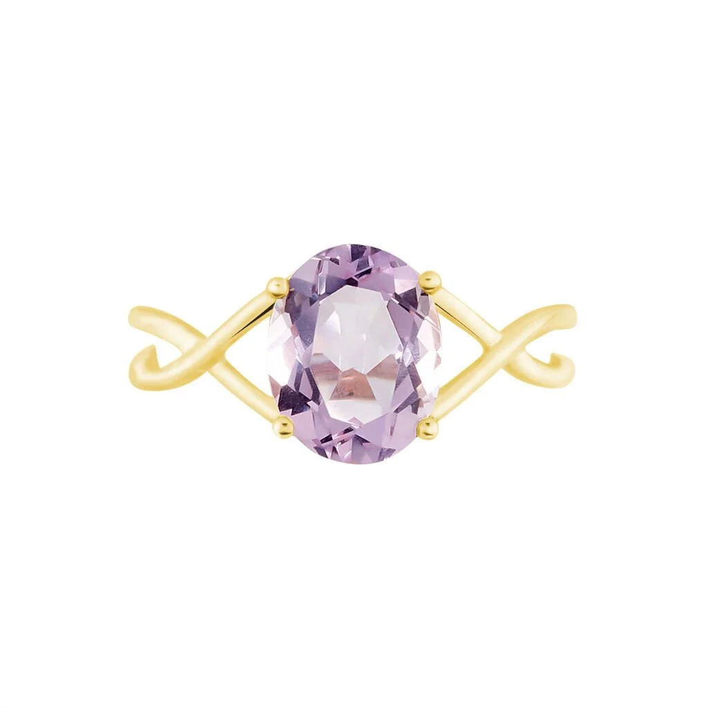 Histoire D'Or Bague Solitaire Armaelle Or Jaune Amethyste – Image 2