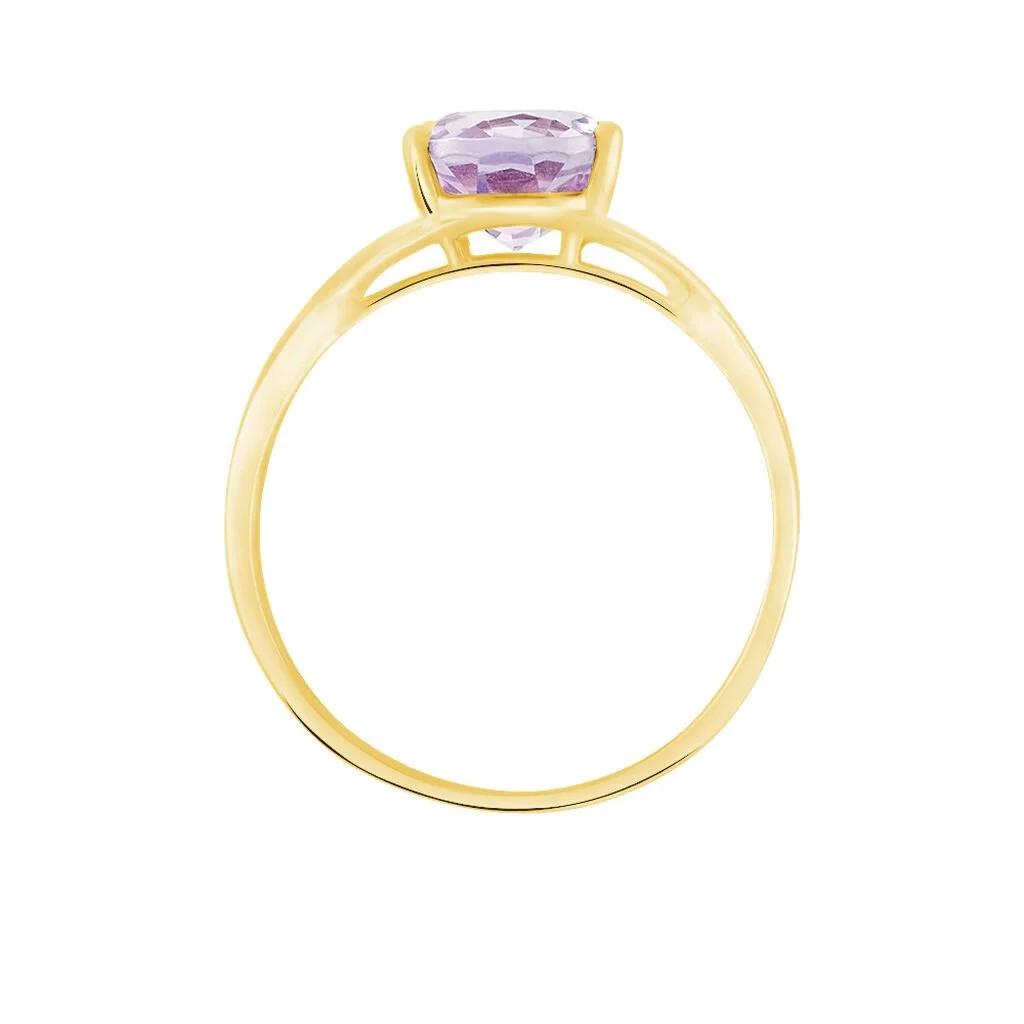 Histoire D'Or Bague Solitaire Armaelle Or Jaune Amethyste – Image 3