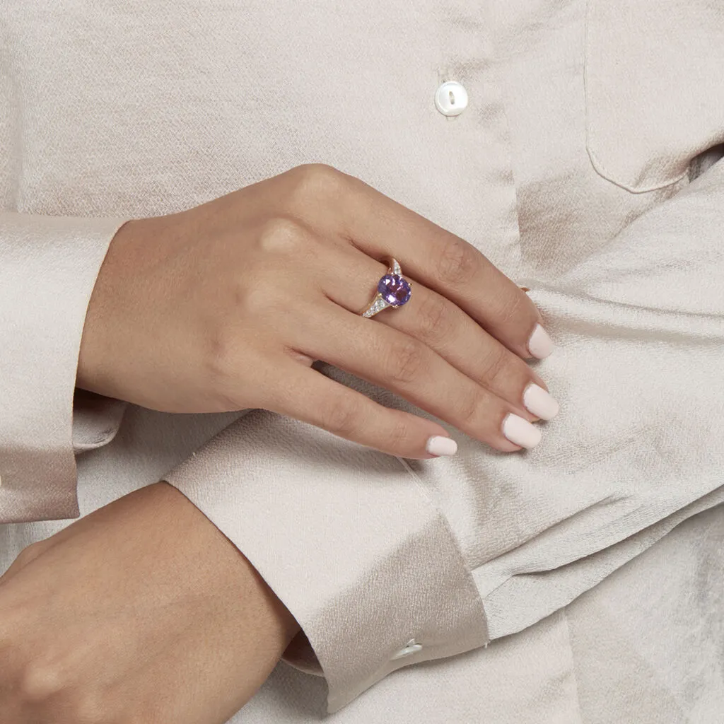 Histoire D'Or Bague Or Jaune Marie-camille Améthyste Oxydes De Zirconium – Image 5