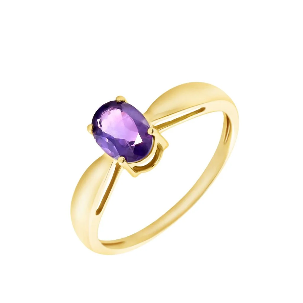 Histoire D'Or Bague Solitaire Arzula Or Jaune Amethyste