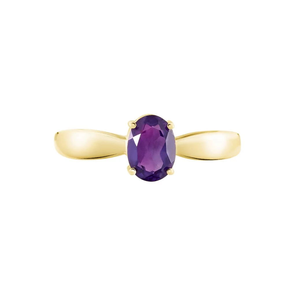 Histoire D'Or Bague Solitaire Arzula Or Jaune Amethyste – Image 2