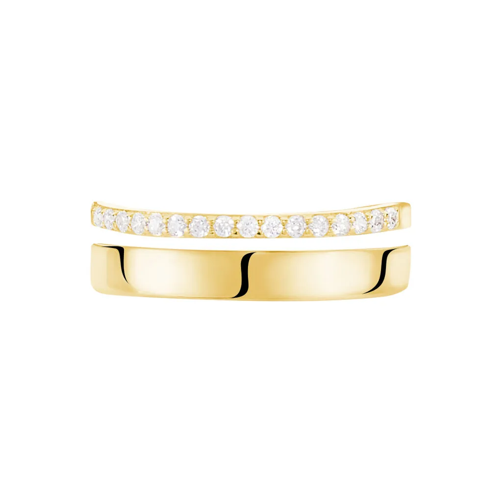 Histoire D'Or Bague Katiana Or Jaune Oxyde De Zirconium – Image 2