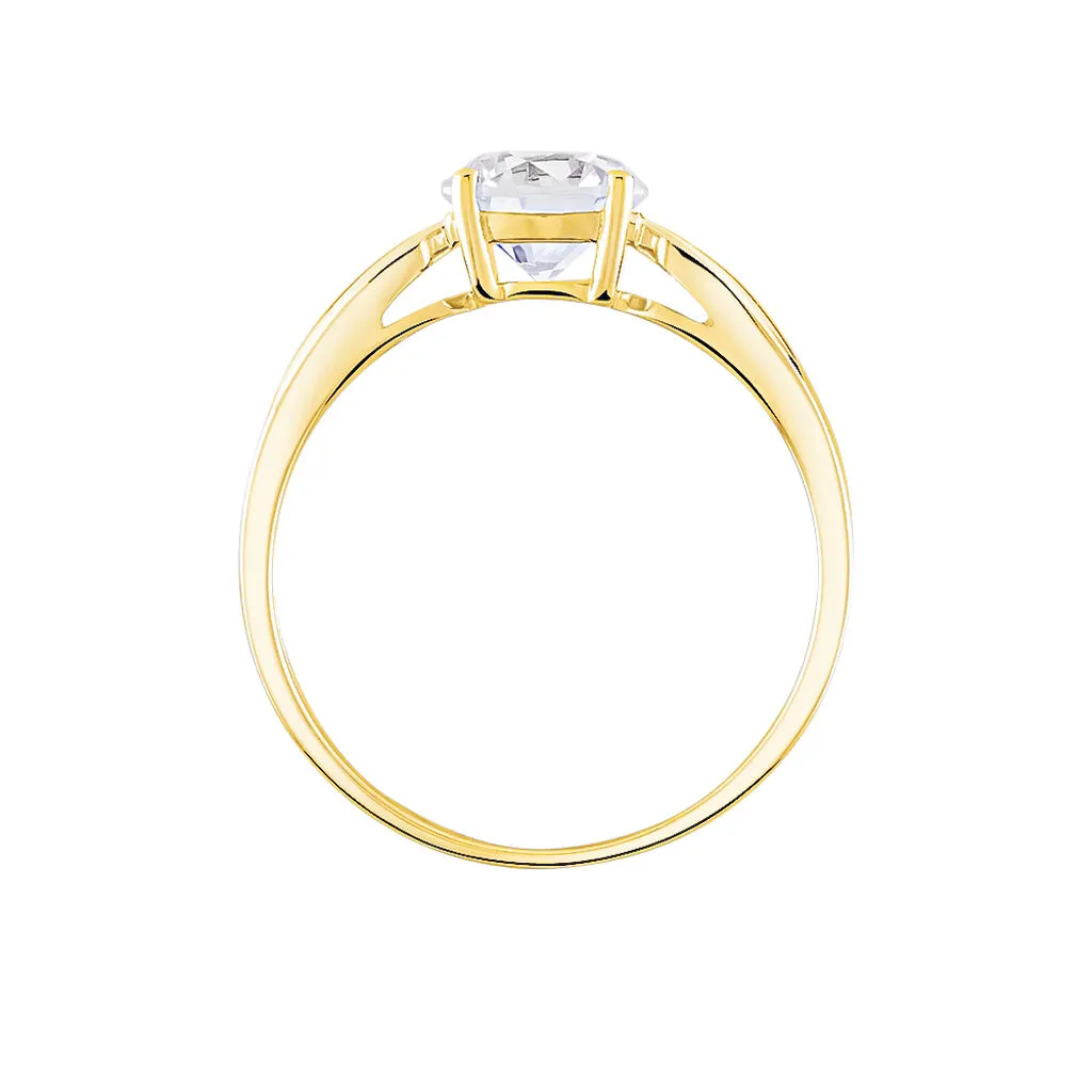 Histoire D'Or Bague Solitaire Illyana Or Jaune Oxyde De Zirconium – Image 3