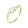 Histoire D'Or Bague Or Jaune Daegan Oxydes De Zirconium