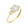Histoire D'Or Bague Or Jaune Kesari Oxyde De Zirconium