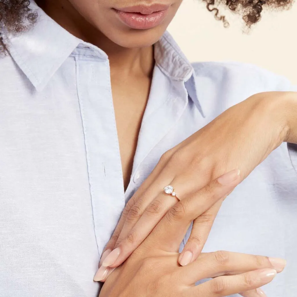 Histoire D'Or Bague Or Jaune Kesari Oxyde De Zirconium – Image 5