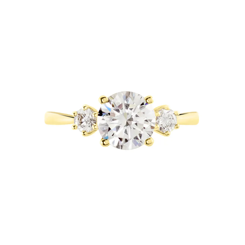 Histoire D'Or Bague Or Jaune Kesari Oxyde De Zirconium – Image 2