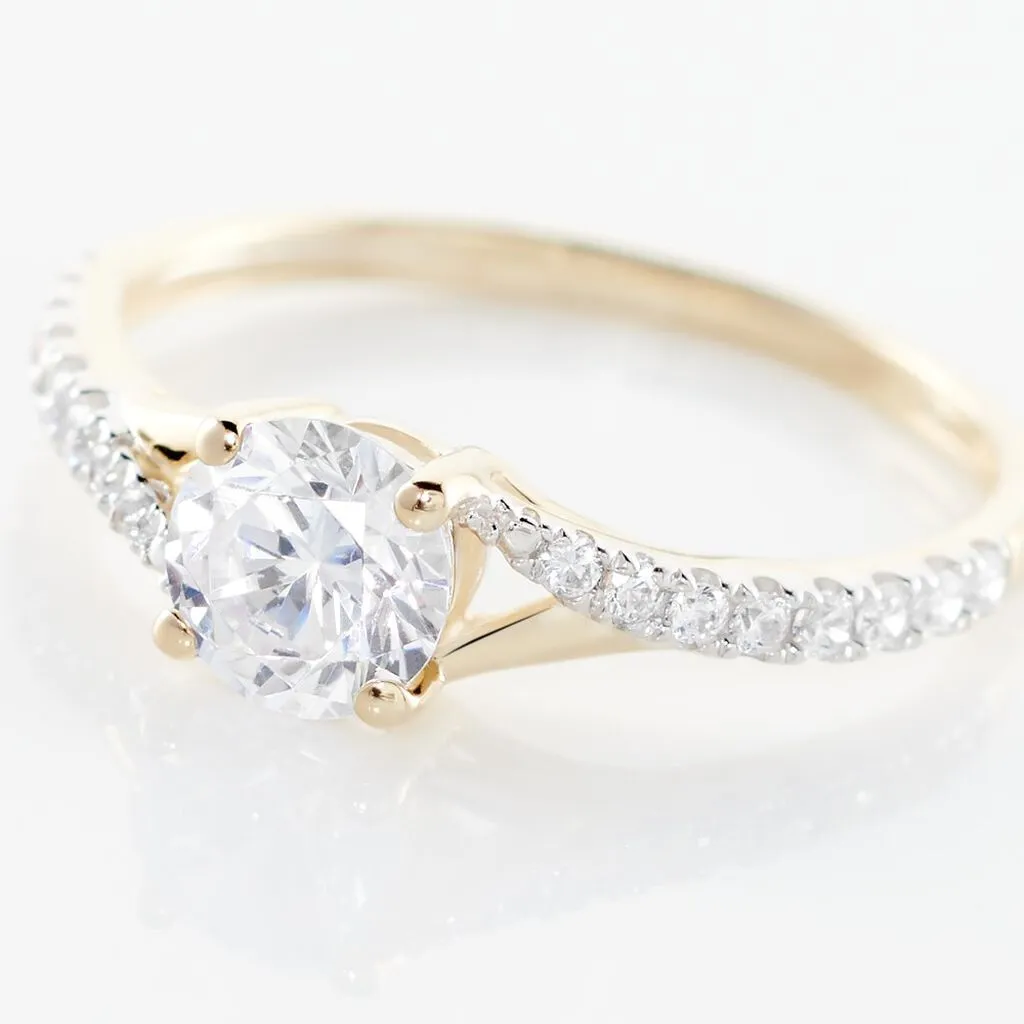 Histoire D'Or Bague Evita Or Jaune Oxyde De Zirconium – Image 4