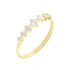 Histoire D'Or Bague Or Jaune Sunday Oxyde De Zirconium
