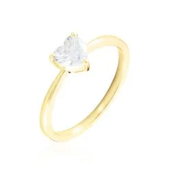 Histoire D'Or Bague Solitaire Or Jaune Idelle Oxyde De Zirconium