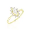 Histoire D'Or Bague Or Jaune Vladimira Oxyde De Zirconium