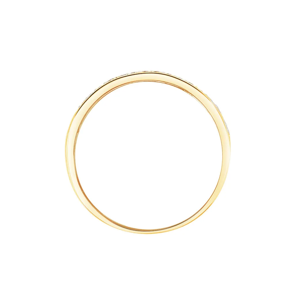 Histoire D'Or Bague Banda Or Jaune Oxyde De Zirconium – Image 3