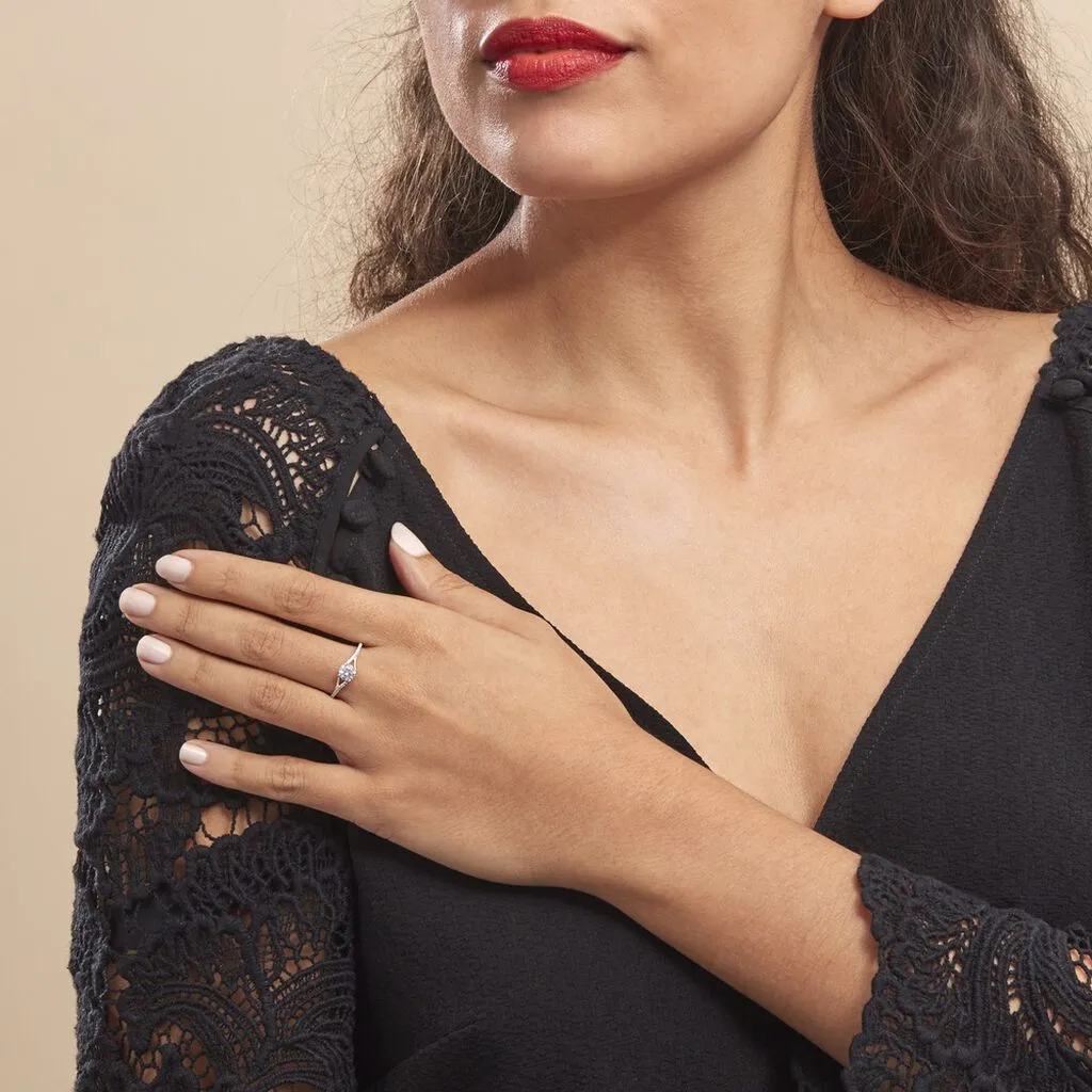 Histoire D'Or Bague Solitaire Jessa Or Jaune Oxyde De Zirconium – Image 5