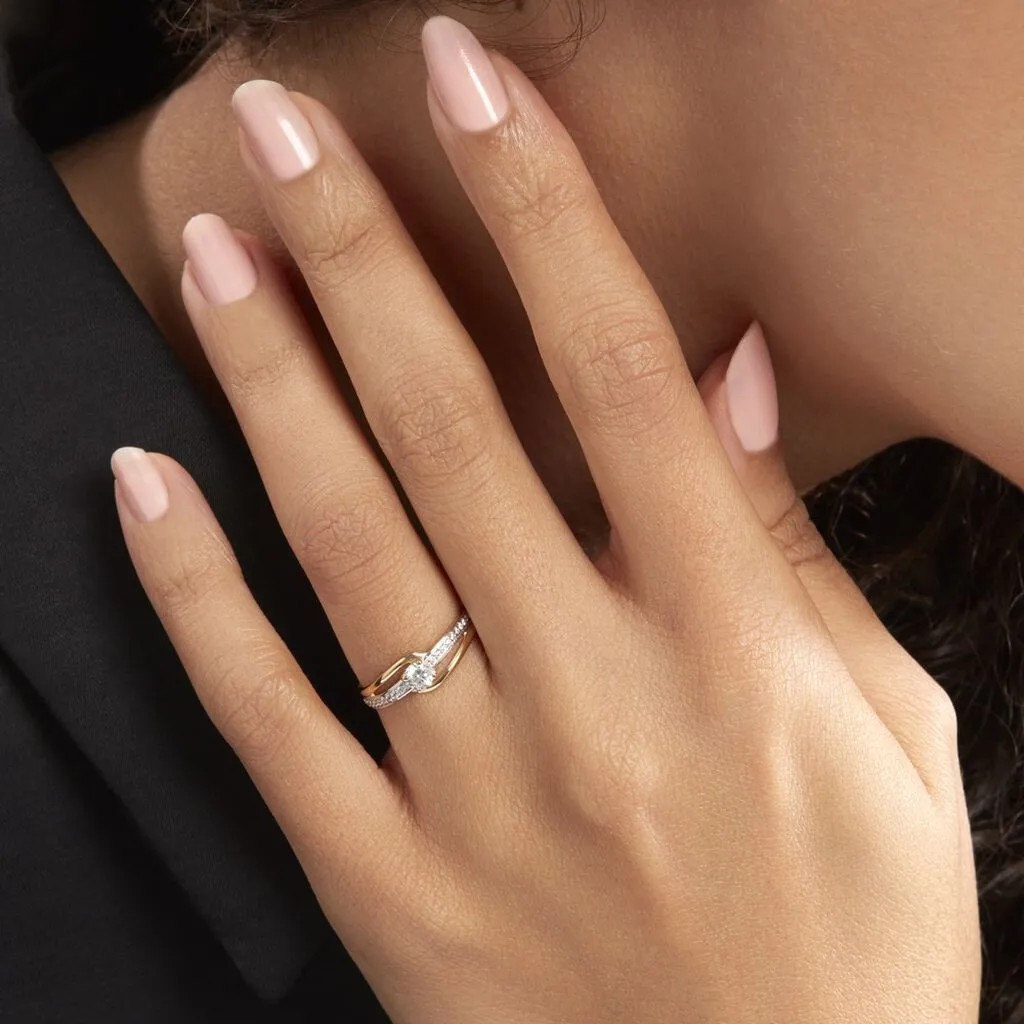 Histoire D'Or Bague Solitaire Armelle Or Jaune Oxyde De Zirconium – Image 5