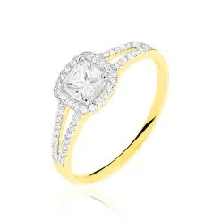 Histoire D'Or Bague Solitaire Armael Or Jaune Oxyde De Zirconium