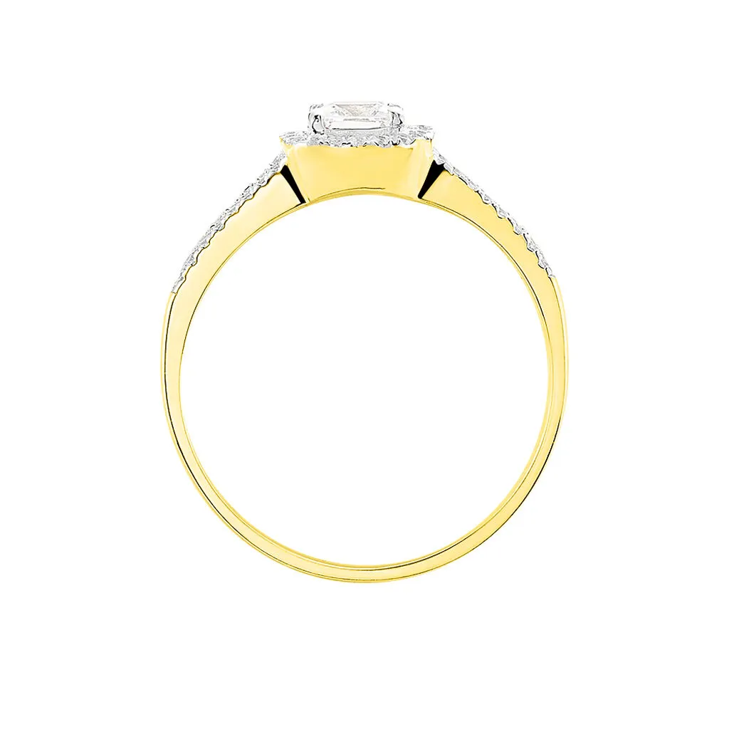 Histoire D'Or Bague Solitaire Armael Or Jaune Oxyde De Zirconium – Image 3