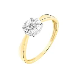 Histoire D'Or Bague Solitaire Maurena Or Jaune Oxyde De Zirconium