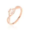 Histoire D'Or Bague Imane Or Rose Morganite Et Diamant