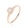 Histoire D'Or Bague Urbaine Or Rose Morganite Et Oxyde De Zirconium
