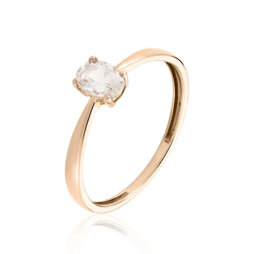 Histoire D'Or Bague Solitaire Or Rose Lexine Morganite