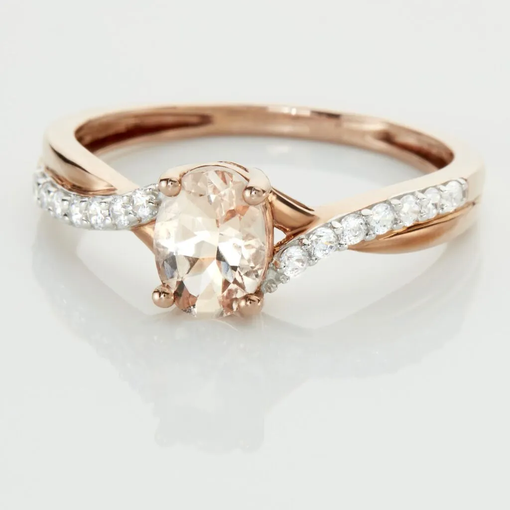 Histoire D'Or Bague Solitaire Or Rose Lisbet Morganite – Image 4