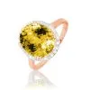 Histoire D'Or Bague Anna Or Rose Citrine Et Diamant