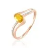 Histoire D'Or Bague Anja Or Rose Citrine Et Diamant