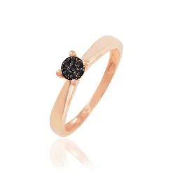Histoire D'Or Bague Solitaire Collection Grace Or Rose Diamant