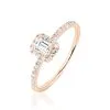Histoire D'Or Bague Solitaire Barbara Or Rose Diamant