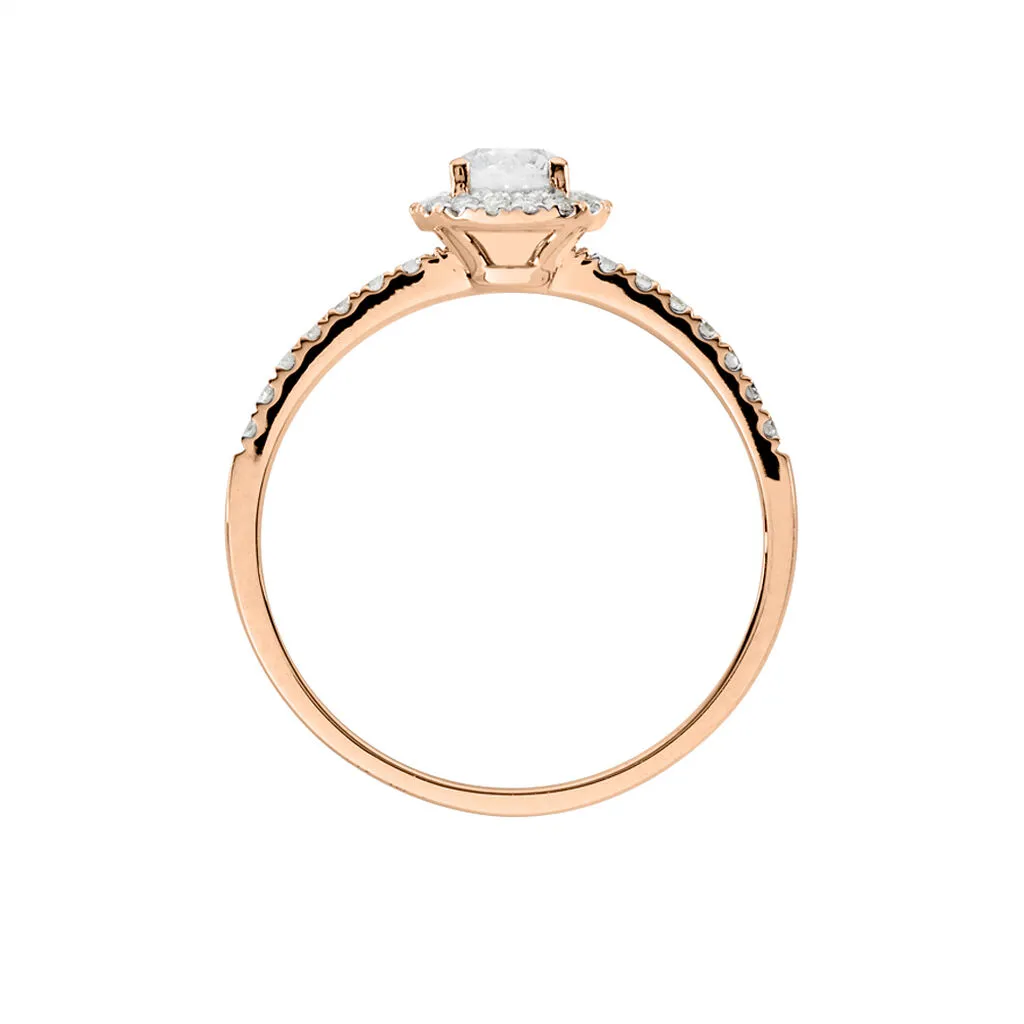Histoire D'Or Bague Solitaire Lena Or Rose Diamant – Image 3