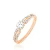 Histoire D'Or Bague Solitaire Katalina Or Rose Diamant