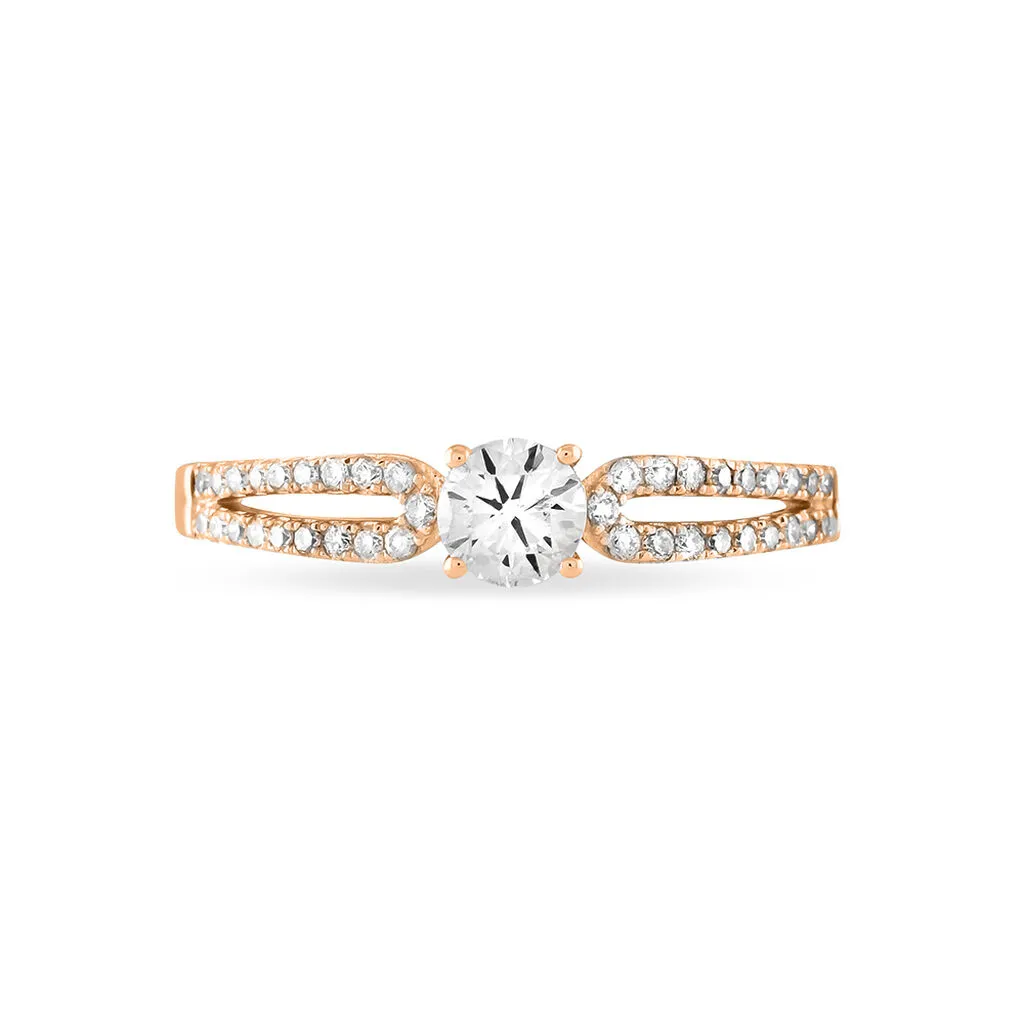 Histoire D'Or Bague Solitaire Katalina Or Rose Diamant – Image 2