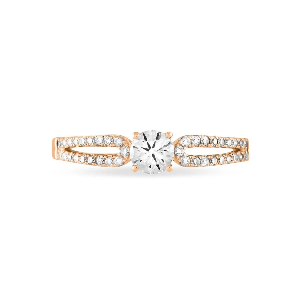 Histoire D'Or Bague Solitaire Katalina Or Rose Diamant – Image 2