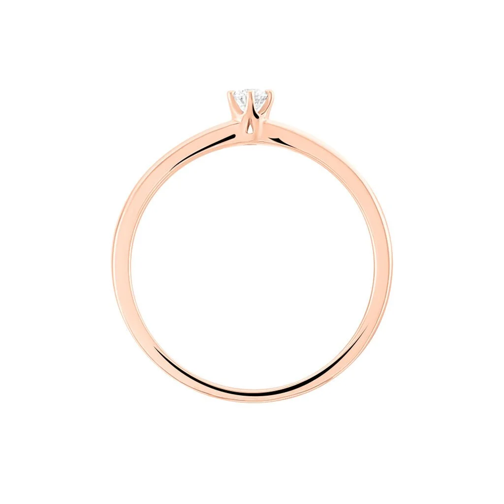 Histoire D'Or Bague Solitaire Natalia Or Rose Diamant – Image 3