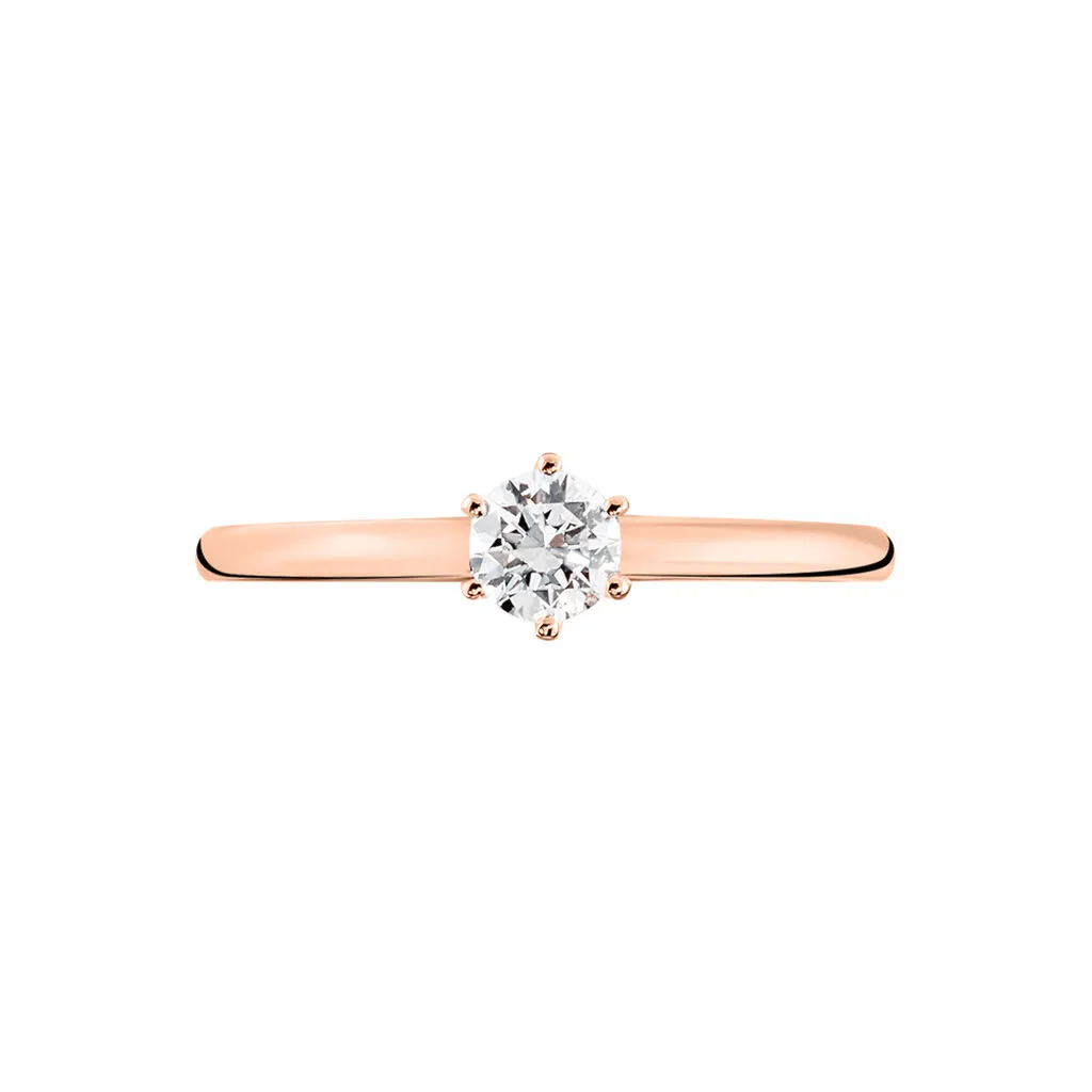 Histoire D'Or Bague Solitaire Natalia Or Rose Diamant – Image 2