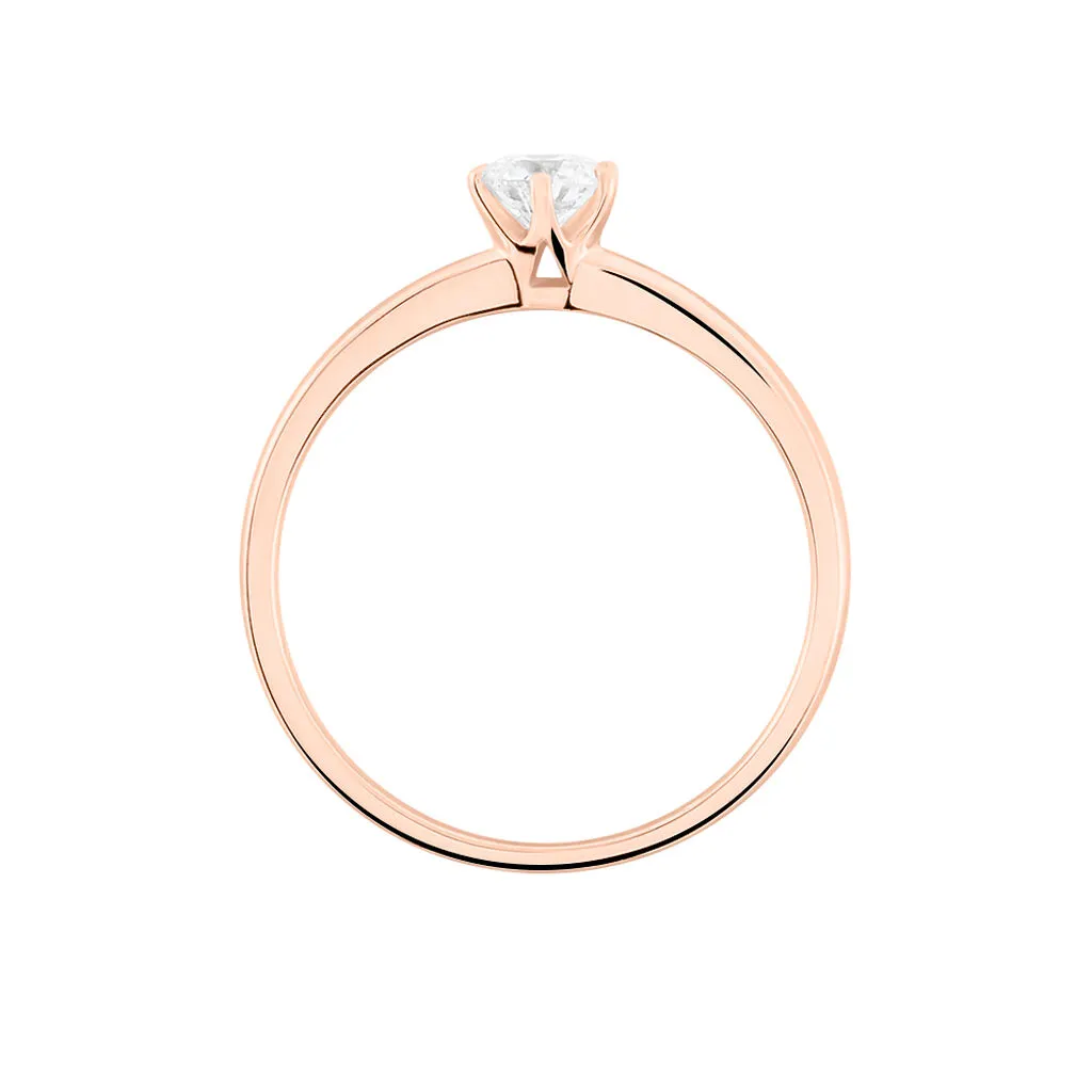 Histoire D'Or Bague Solitaire Natalia Or Rose Diamant – Image 3